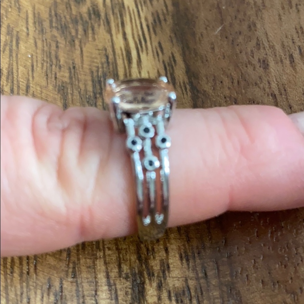 Morganite And Bezel Set Spinel Ring - Picture 11 of 15